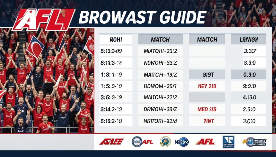 afl broadcast guide