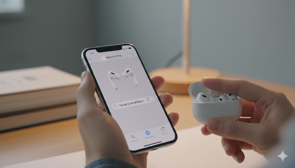 how to use noise cancellation airpods