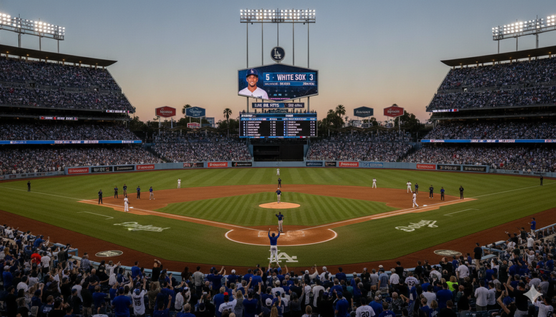dodgers vs white sox match player stats